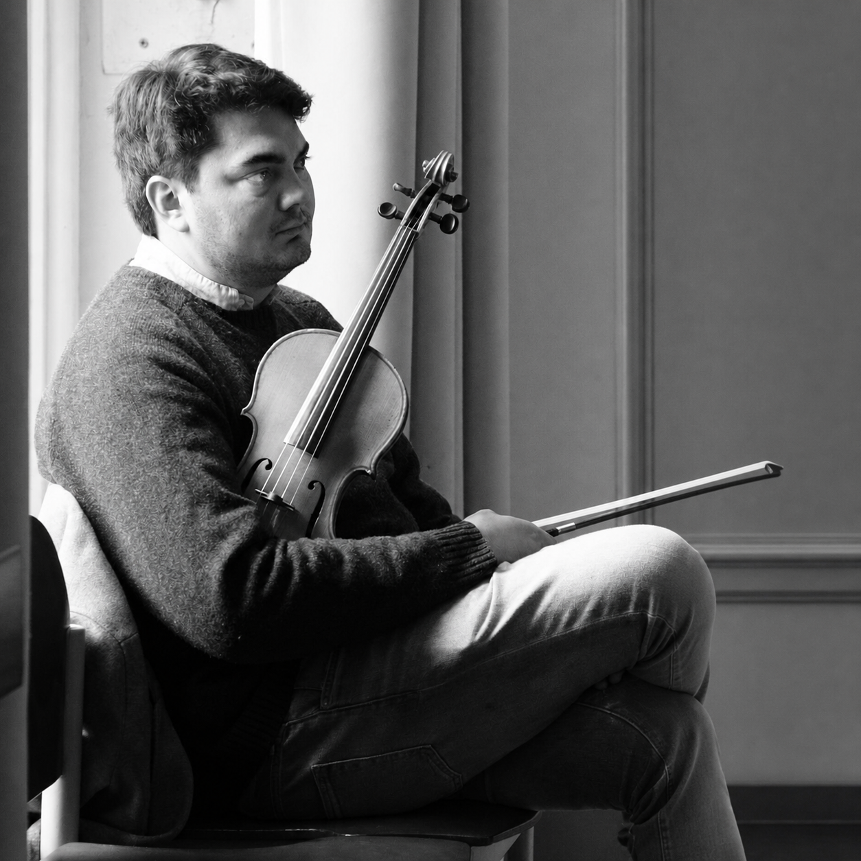 Benjamin Prasad Pant mit Violine